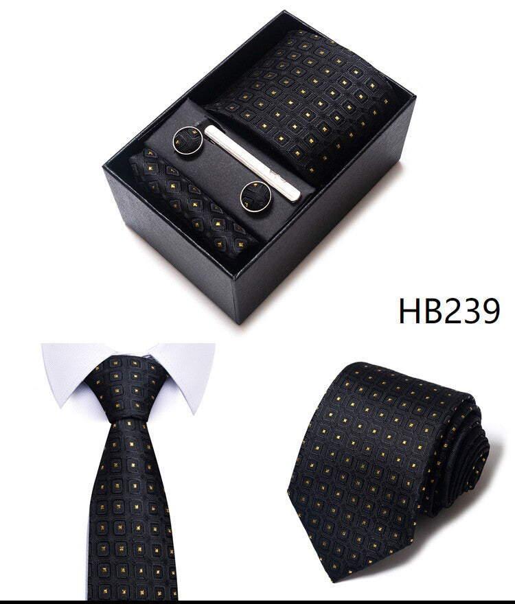 Black Cat Necktie Pocket Square Set /  Tie Bowtie Cufflinks Set / Wedding Tie /Tie Clips/ Gift for him / Mens anniversary Groomsmen Gift